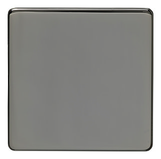 Black nickel single blank plate cut out