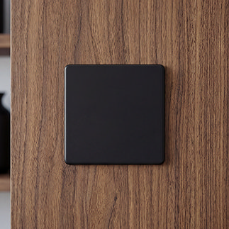 Matt Black Single Blank Plate