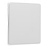 Polished chrome single blank plate side angle