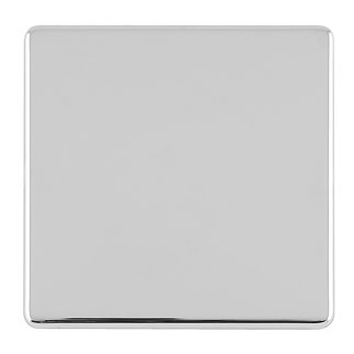 Polished chrome single blank plate cut out