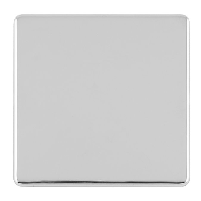 Polished chrome single blank plate cut out