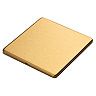 Satin brass single blank plate flat