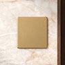 Single Blank Plate Satin Brass Lifestyle