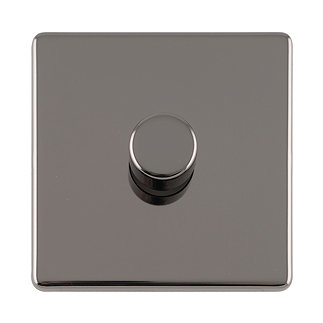Black nickel single dimmer switch cut out