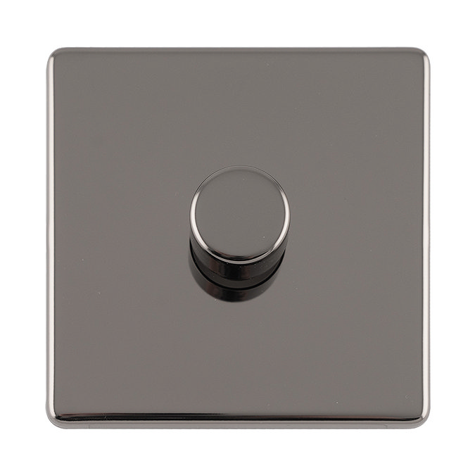 Black nickel single dimmer switch cut out