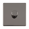 Black nickel single dimmer switch cut out