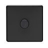 1 Gang Dimmer Switch in Matt Black Cut Out