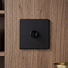 1 Gang Dimmer Switch in Matt Black