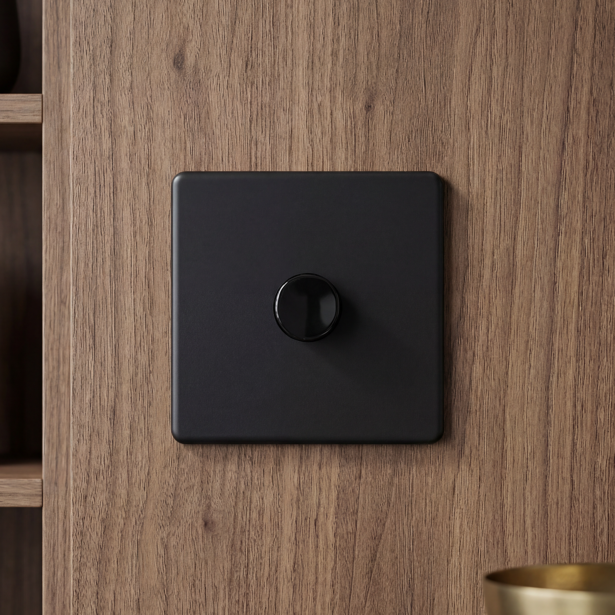Lyss Single LED Dimmer Light Switch - Matt Black | MFI