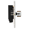 Polished Chrome single dimmer switch side cut out