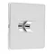 Polished Chrome single dimmer switch angle cut out