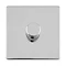 Polished chrome dimmer single switch cut out
