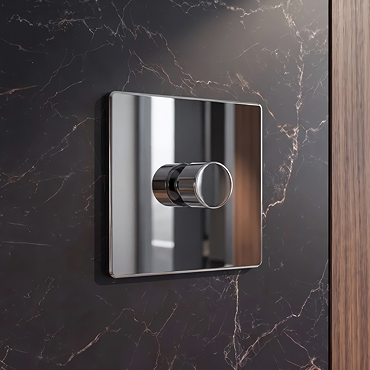 Single Dimmer Switch Polished Chrome Cut Out