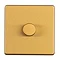 Satin brass single dimmer switch cut out