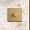 Single Dimmer Switch Satin Brass Lifestyle