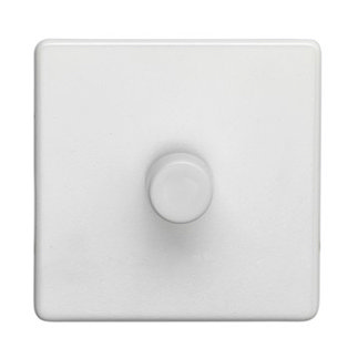 White single dimmer light switch cut out