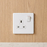 White Single Switched Socket