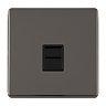 Black Nickel Telephone Socket