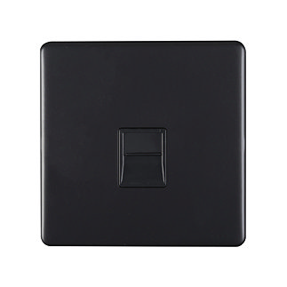 Matt Black Telephone Socket