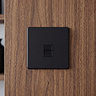 Matt Black Telephone Socket