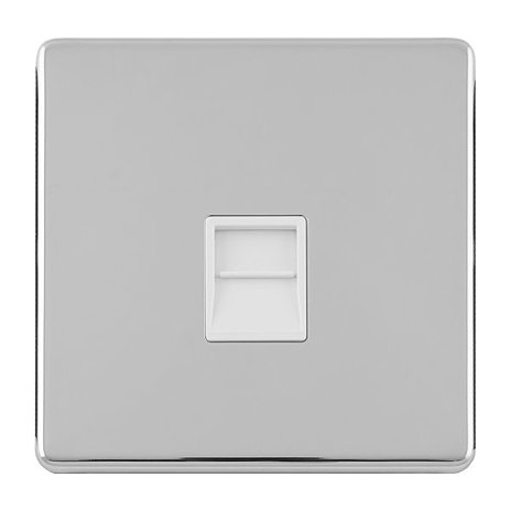 Polished Chrome Telephone Socket