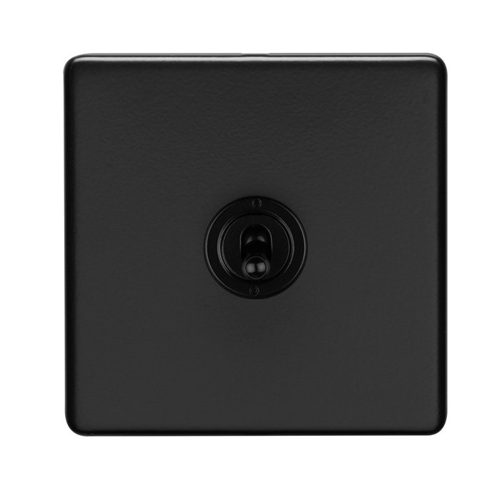 Matt Black Single Toggle Switch Cut Out