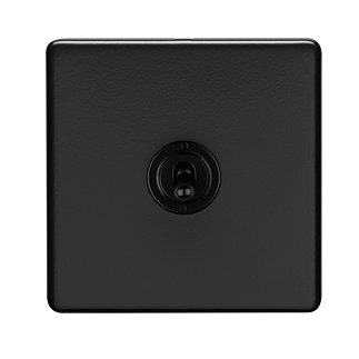 Matt Black Single Toggle Light Switch