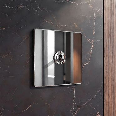 Single Toggle Light Switch Polished Chrome Cut Out
