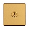 Single Toggle Switch Satin Brass Cut Out