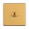 Satin Brass Single Toggle Light Switch Cut Out