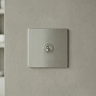 1 Gang Toggle Switch in Stainless Steel Cut Out