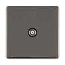 Black Nickel TV Aerial Socket
