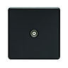 TV Aerial Socket in Matt Black Cut Out