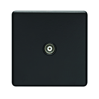 Matt Black TV Aerial Socket