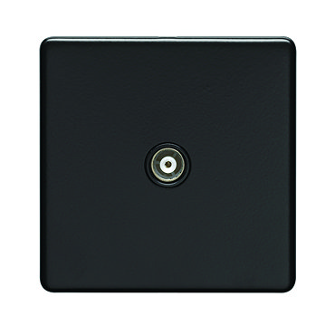 Matt Black TV Aerial Socket Collection