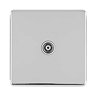 Single TV Socket Polished Chrome Cut Out