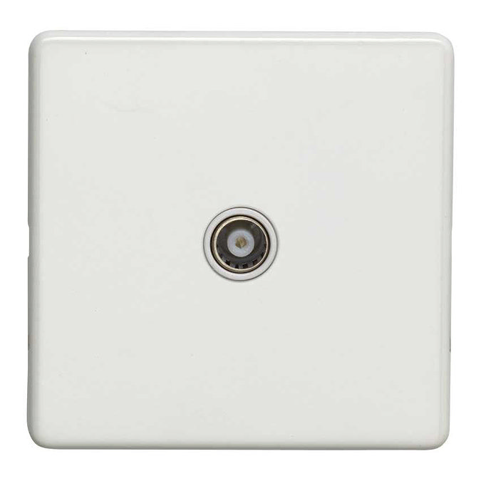 White TV Socket Cut Out