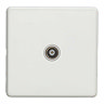 White TV Socket Cut Out