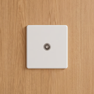 White TV Socket