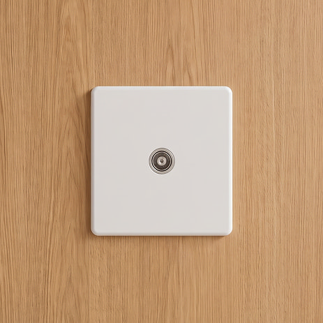 White TV Socket