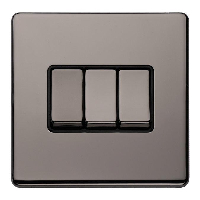 Black nickel 3 gang light switch