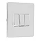 Polished chrome 3 gang light switch side