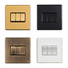 Satin brass 3 gang light switch collection
