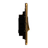 Satin brass 3 gang light switch side