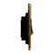 Satin brass 3 gang light switch side