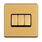 Satin brass 3 gang light switch