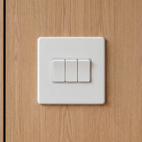 Triple 10A Single Light Switch