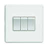 White 3 gang light switch