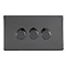 Black nickel triple dimmer switch cut out