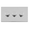 3 Dimmer Light Switch Polished Chrome Cut Out